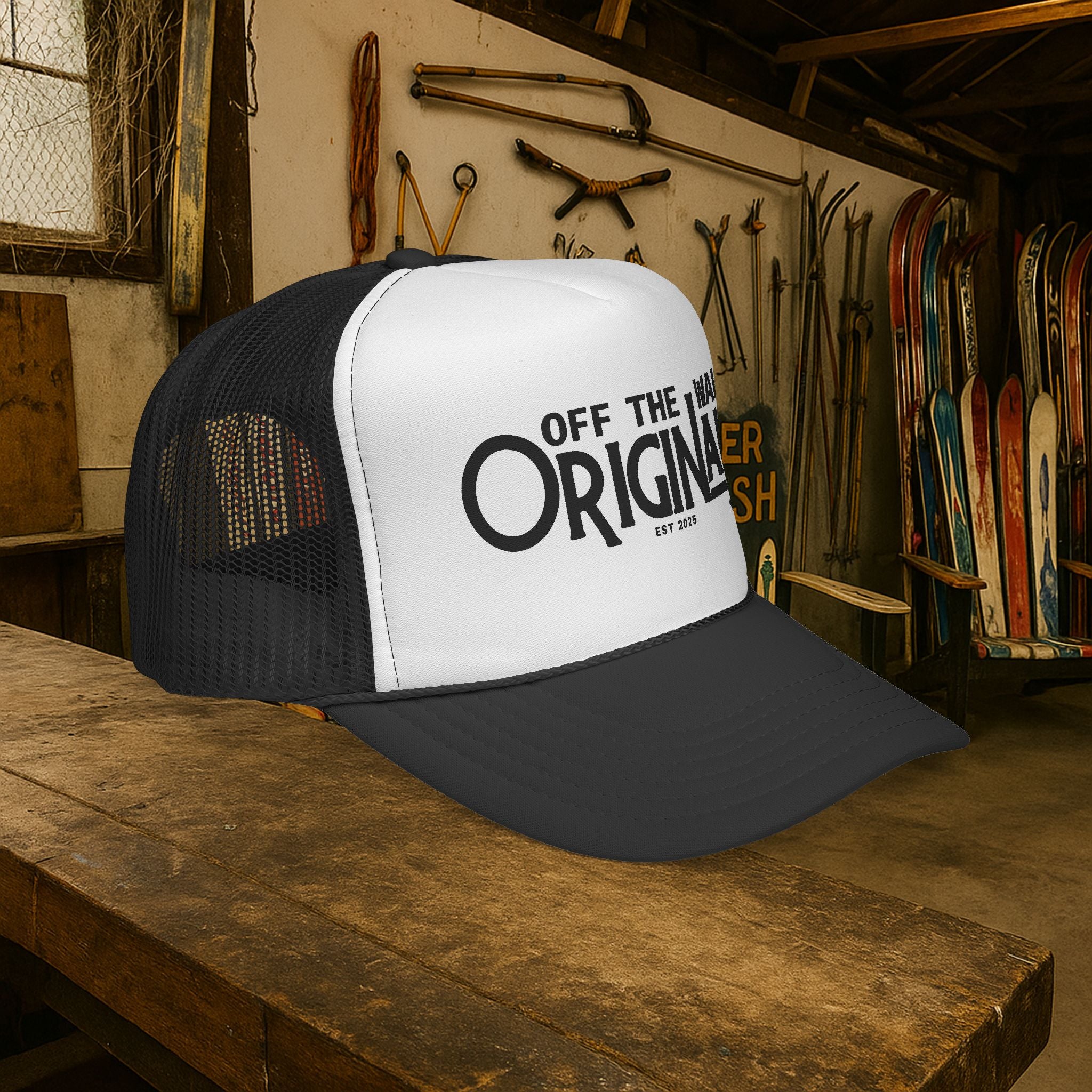 Off The Wall Originals Trucker Cap | Retro Script Logo