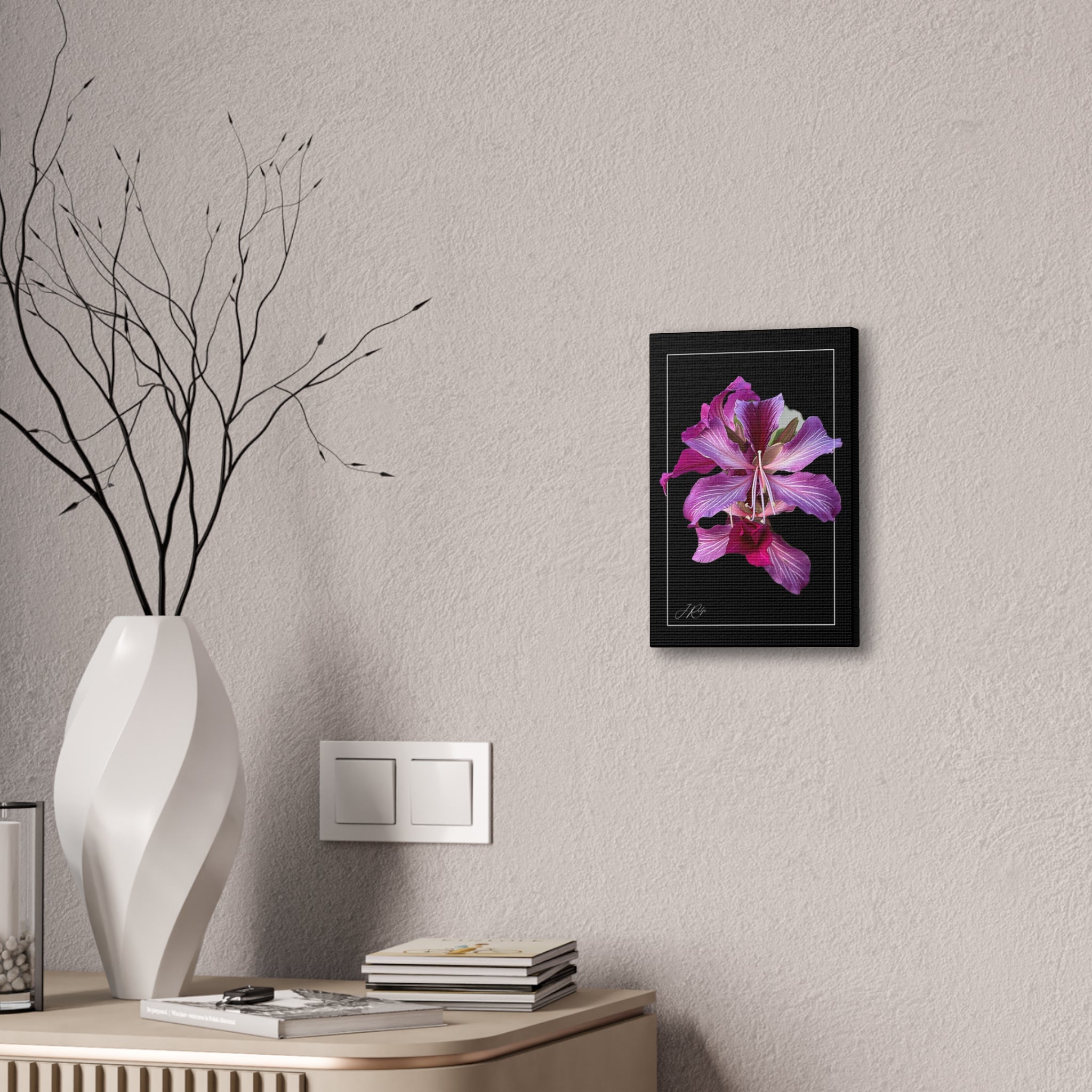 8"x12" Vertical Orchid in Stillness | Artography Canvas