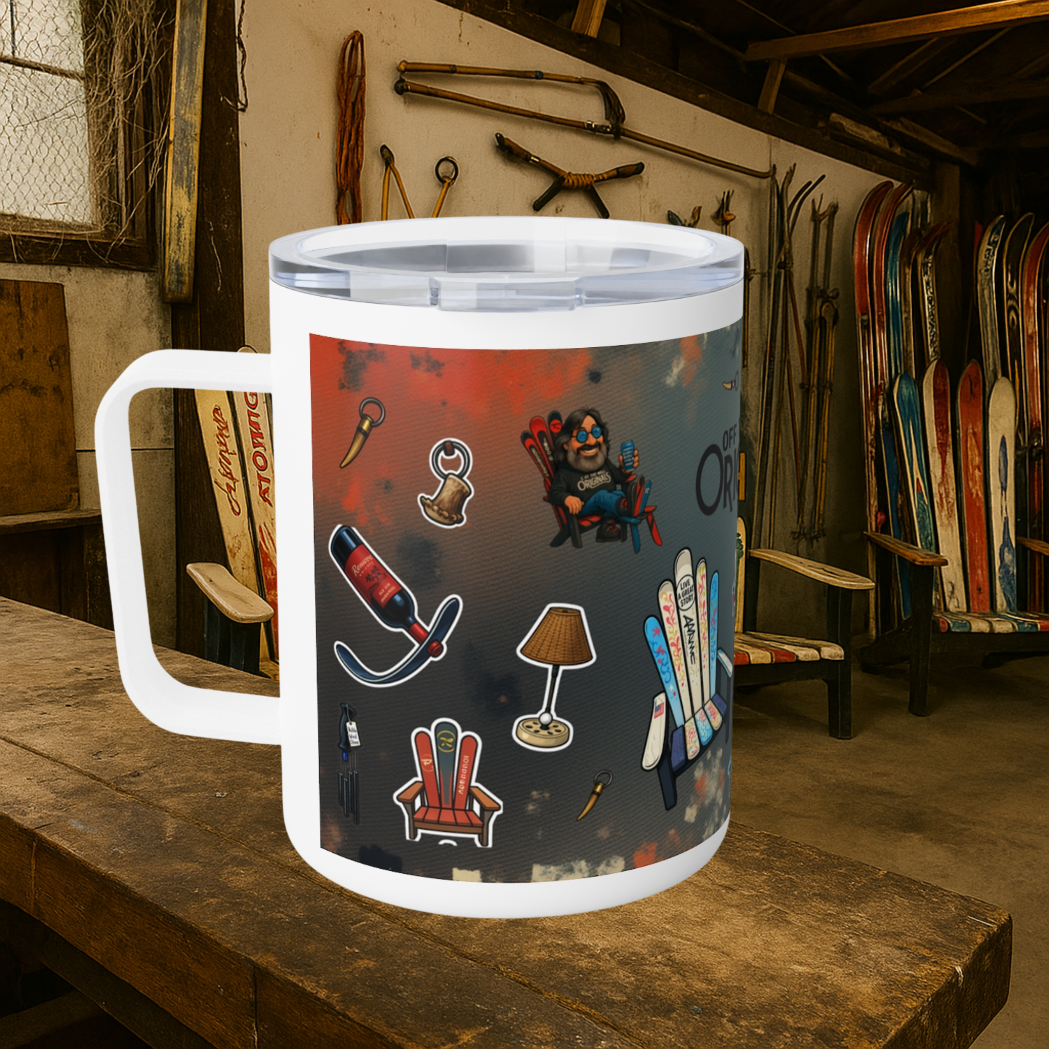 Off The Wall Originals Caricature Series Mug  10oz Stainless Tumbler