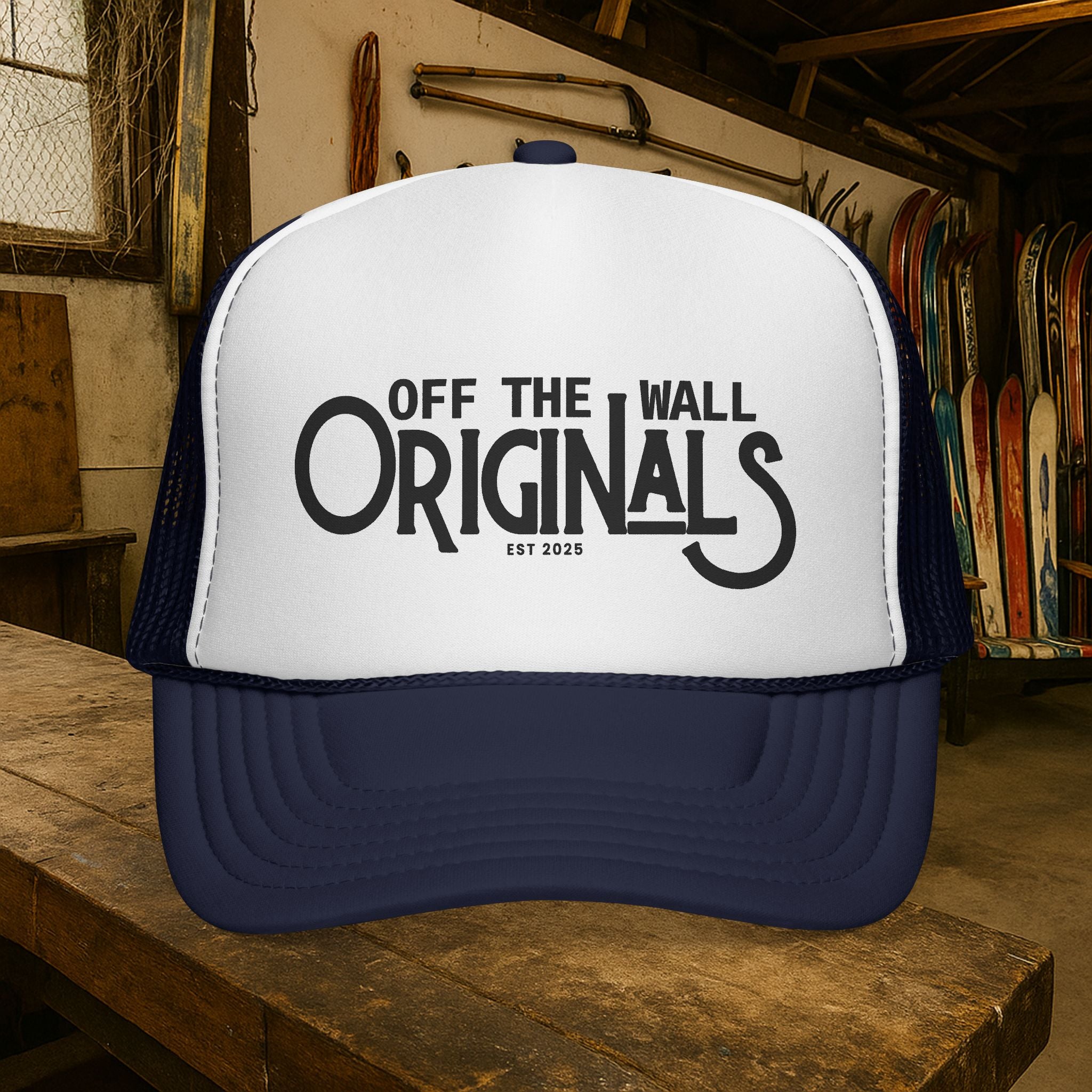 Off The Wall Originals Trucker Cap | Retro Script Logo