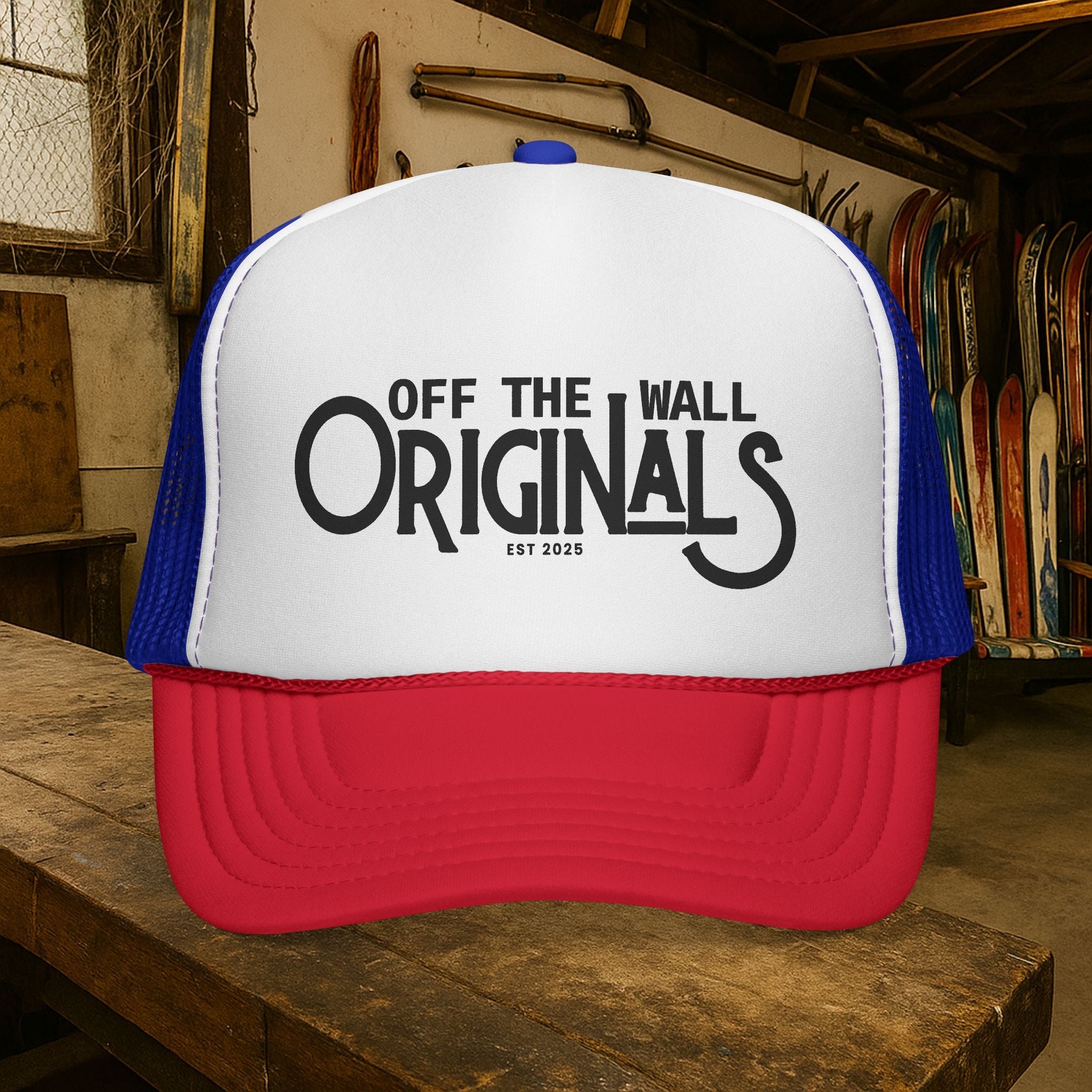 Off The Wall Originals Trucker Cap | Retro Script Logo