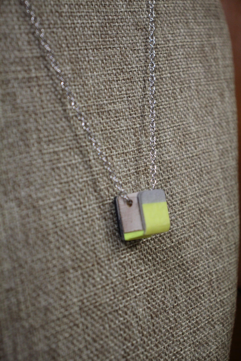Montana Alpine Ski Edge Necklace | Yellow & Gray Slope Style Jewelry