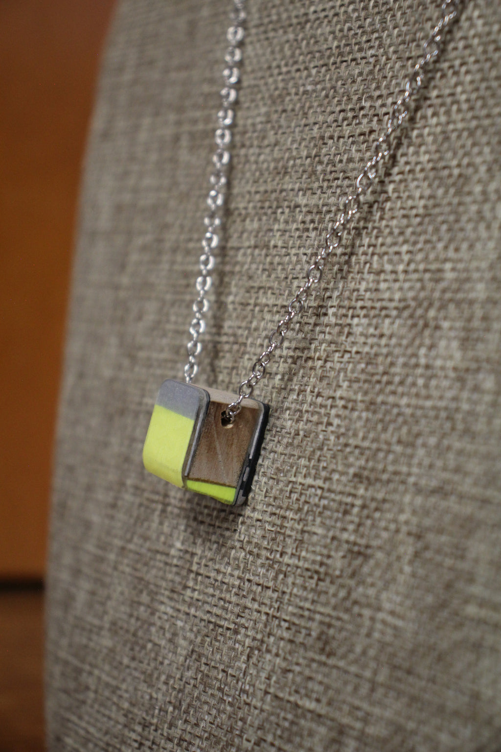 Montana Alpine Ski Edge Necklace | Yellow & Gray Slope Style Jewelry