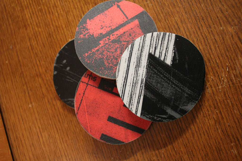 Burton Snowboard Drink Coaster Set | Upcycled 3.5" Handmade Coaster Set  Set of 4