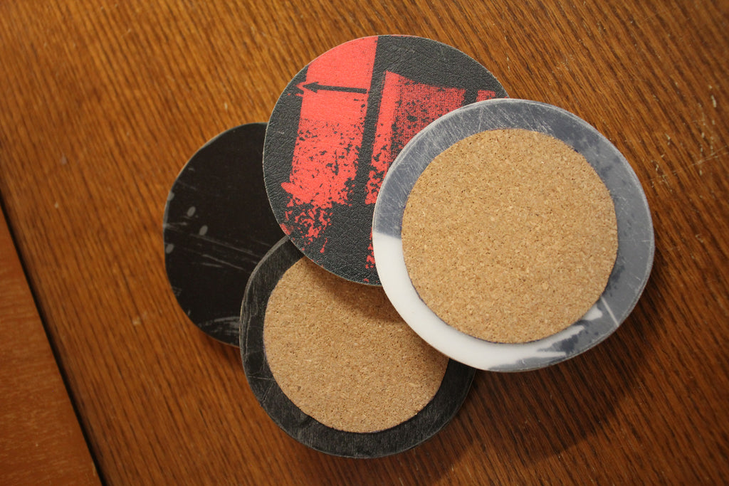 Burton Snowboard Drink Coaster Set | Upcycled 3.5" Handmade Coaster Set  Set of 4