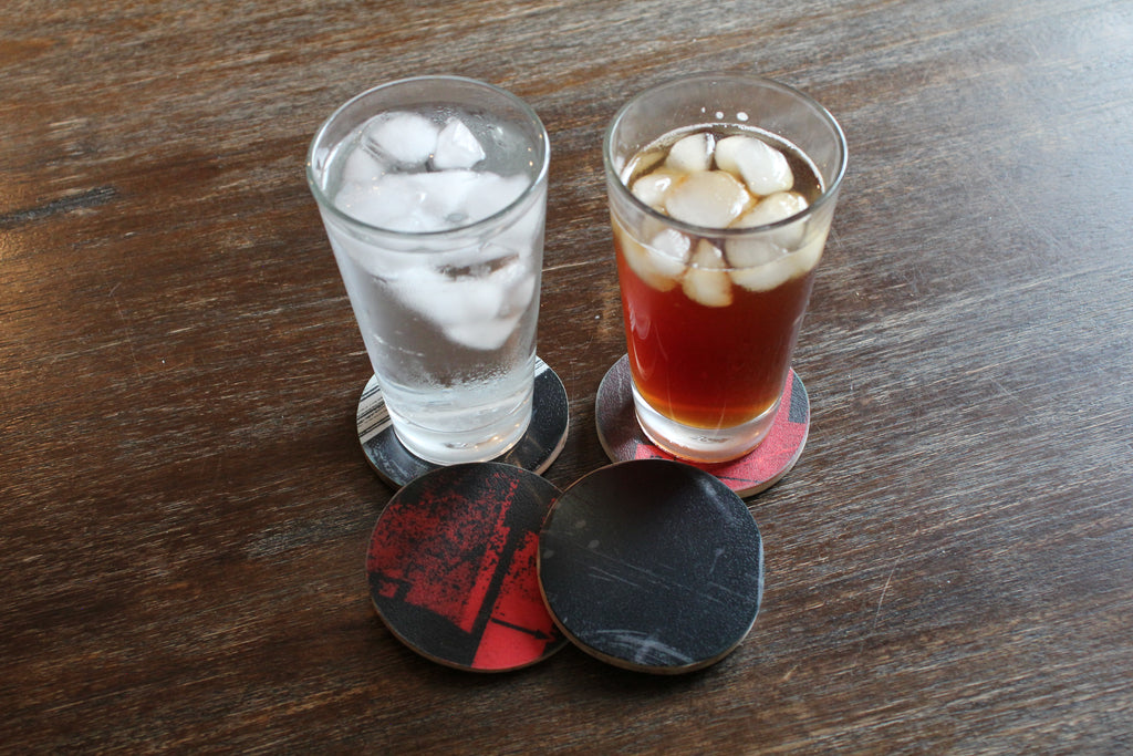 Burton Snowboard Drink Coaster Set | Upcycled 3.5" Handmade Coaster Set  Set of 4