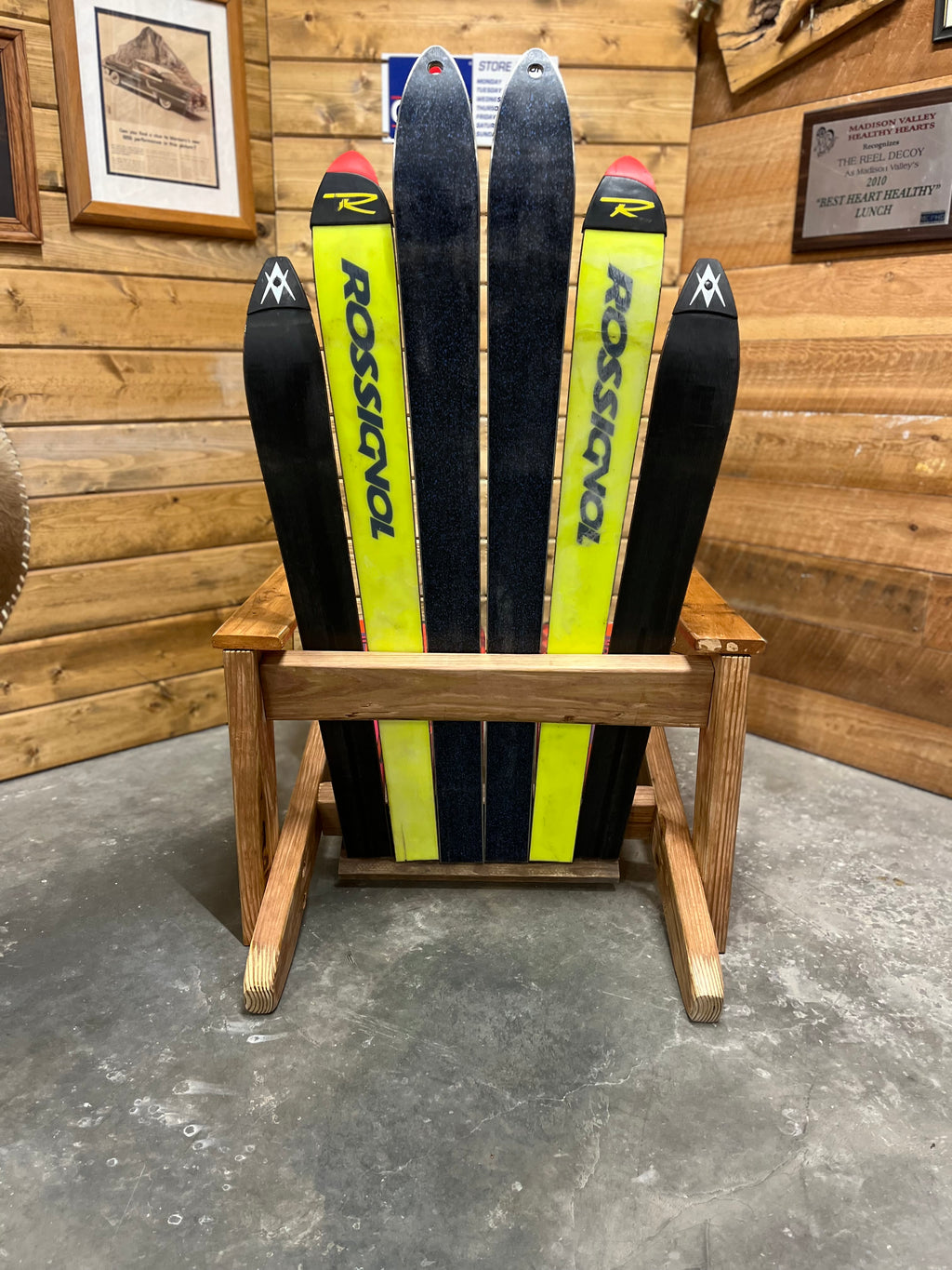 Old School Ski Chair | Adirondack Style from Up-Cycled Alpine Skis