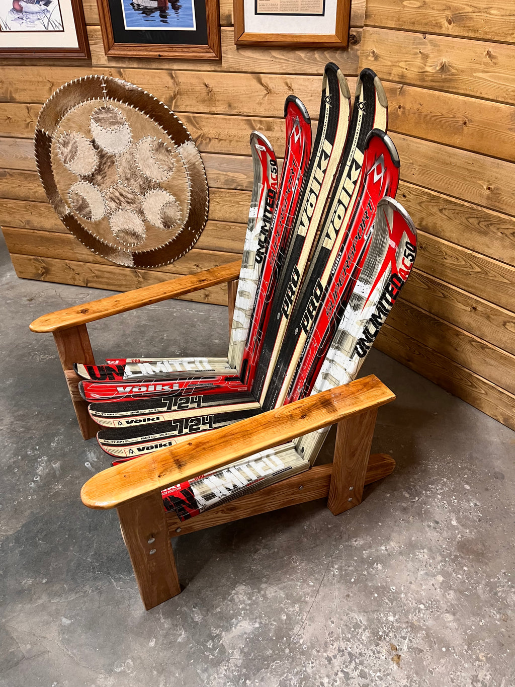 Adirondack Style Ski Chair |  Built from Up-Cycled Volkl Alpine Skis