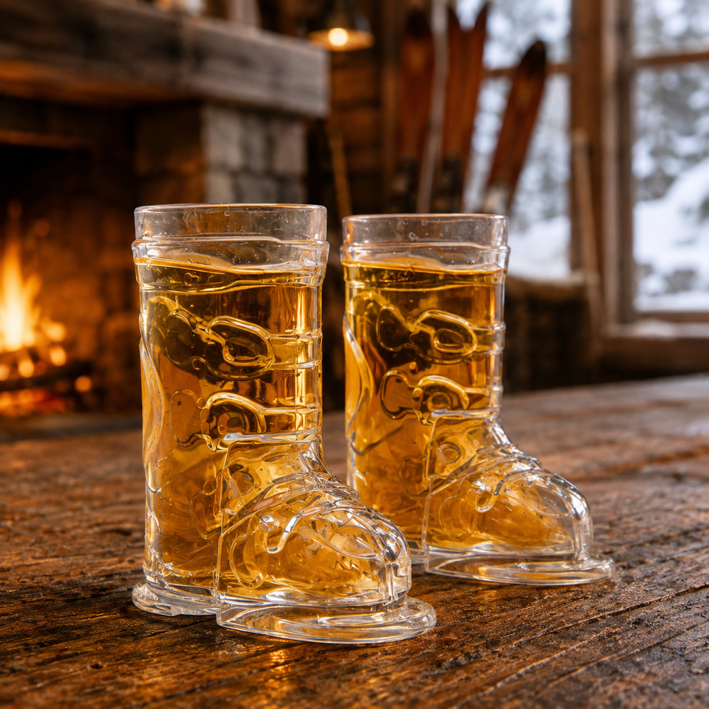 Ski Boot Shot Glasses – Set of 2 Après-Ski Drink Glasses