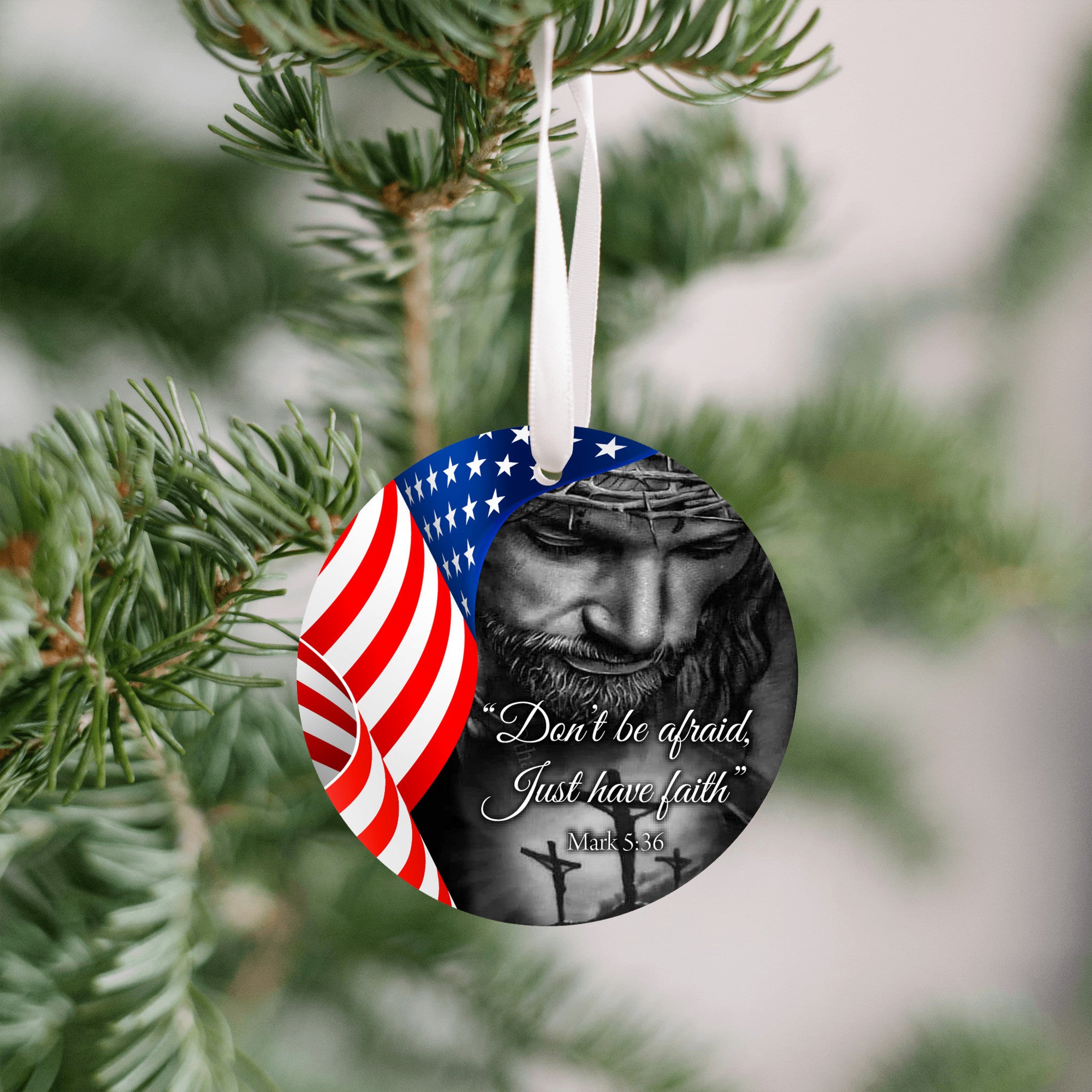 Don't Be Afraid Christmas Ornament