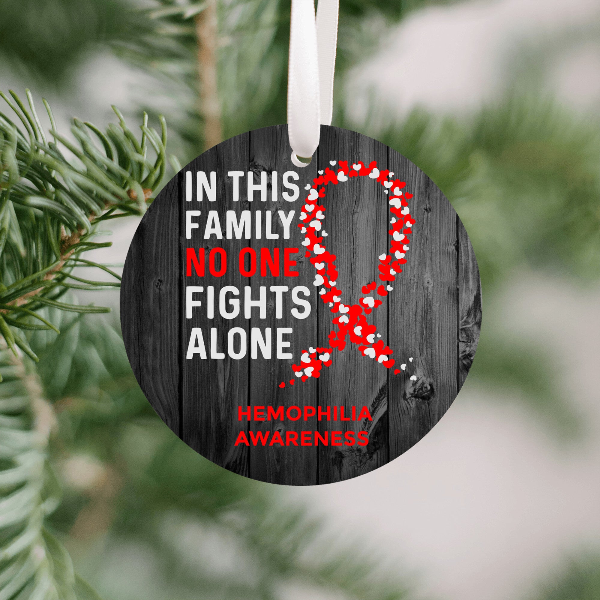 Hemophilia Awareness Christmas Ornament