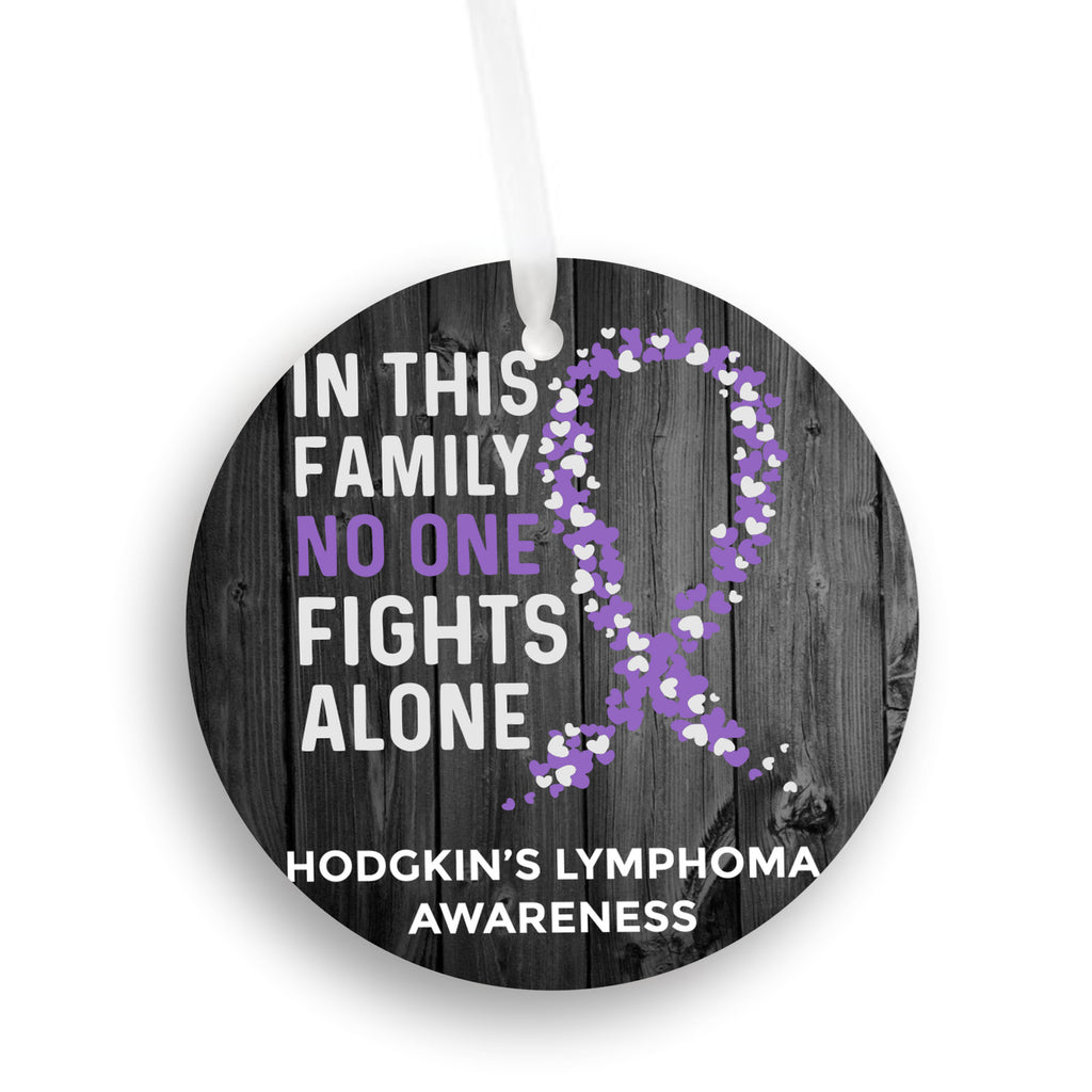 Hodgkin's Lymphoma Awareness Christmas Ornament