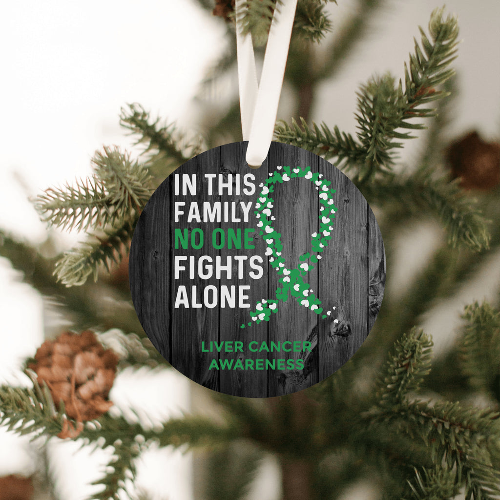 Liver Cancer Awareness Christmas Ornament