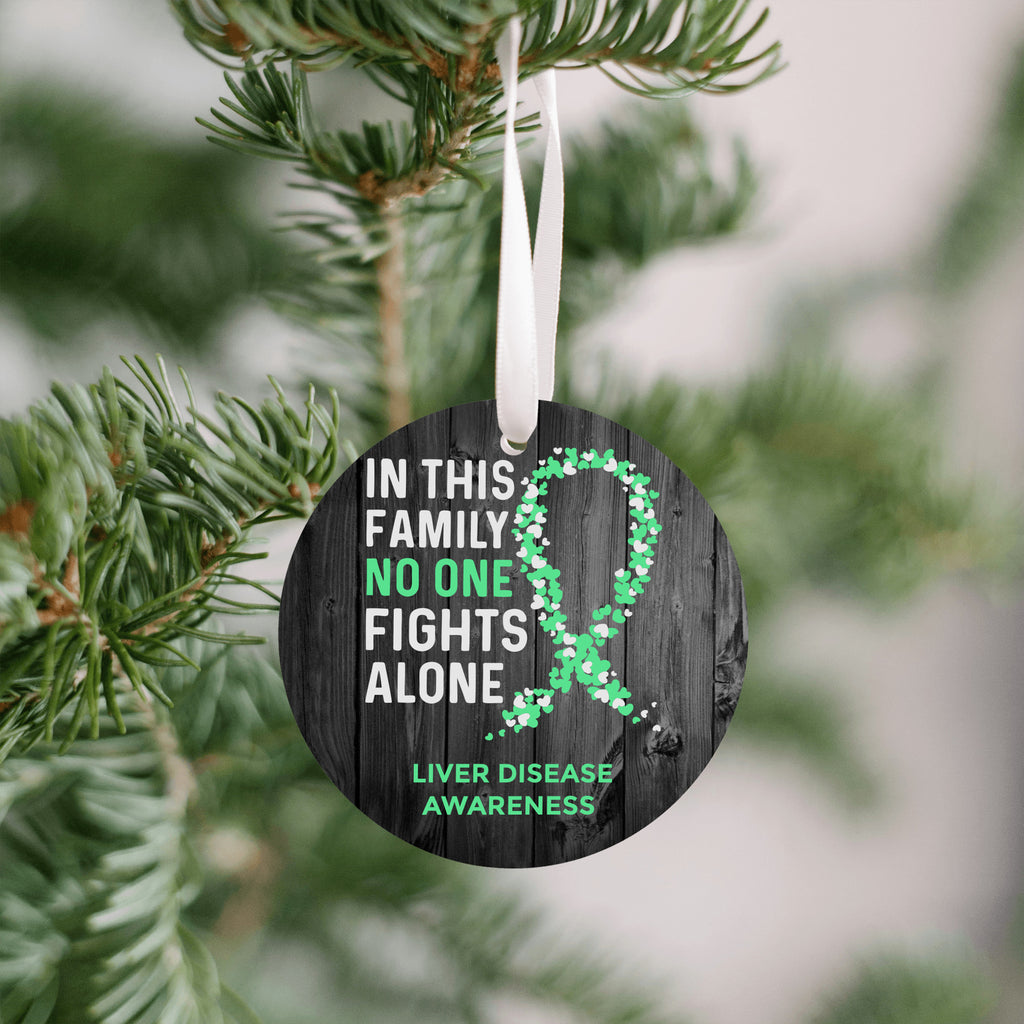 Liver Disease Awareness Christmas Ornament