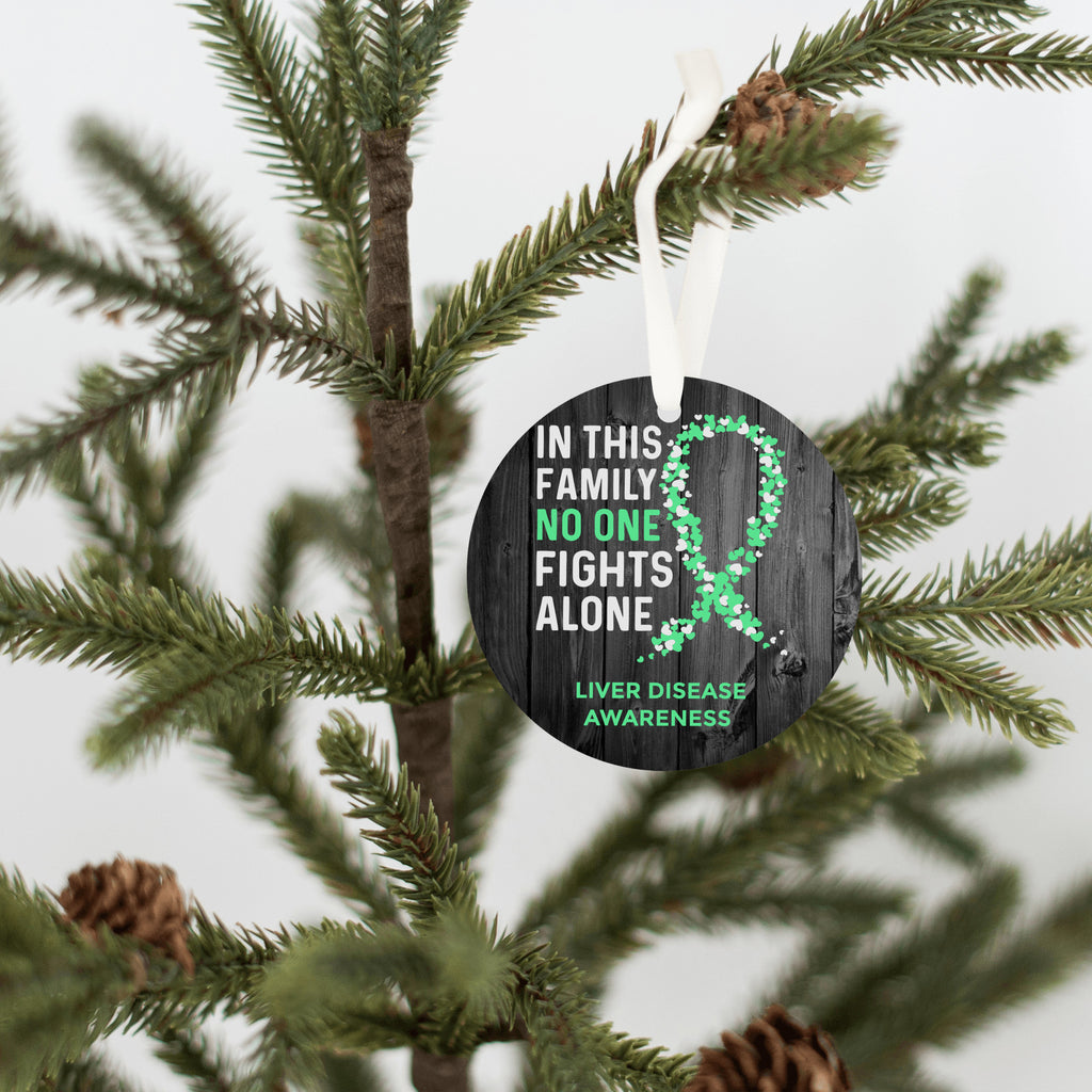Liver Disease Awareness Christmas Ornament