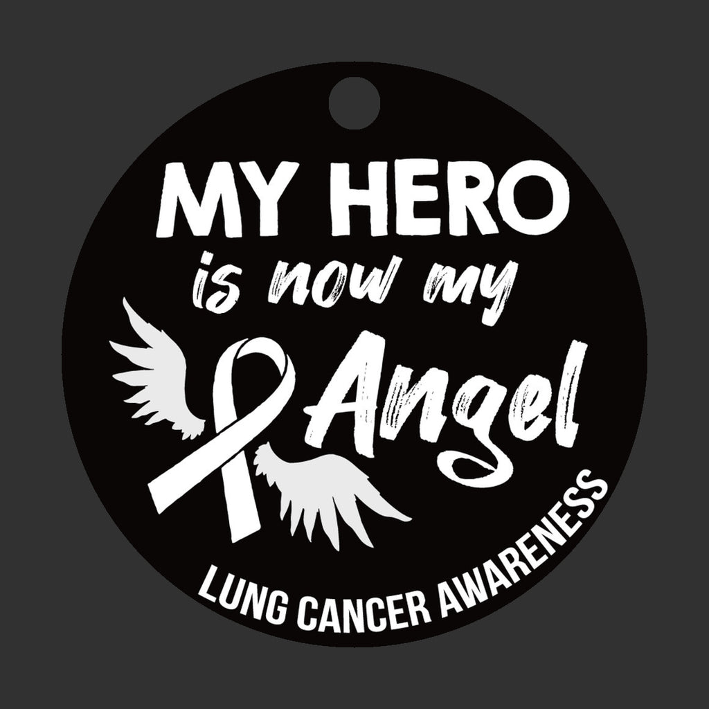 Lung Cancer Angel Christmas Ornament