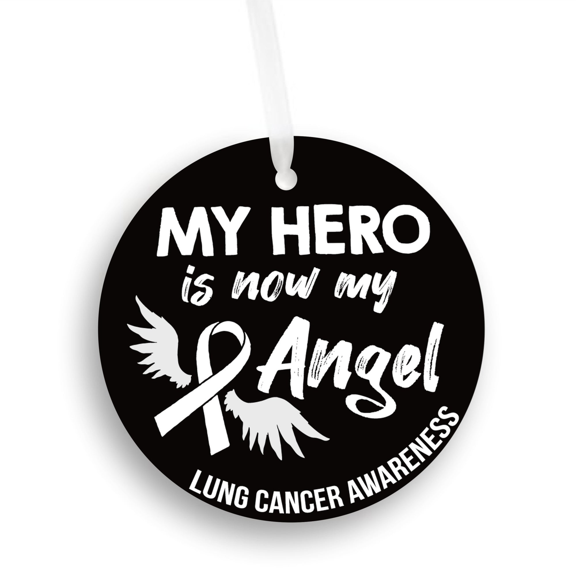 Lung Cancer Angel Christmas Ornament